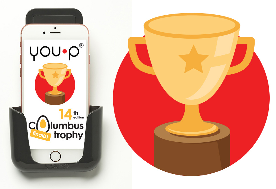 YOU-P smartphone telefoonhouder Columbus Trophy 2017 finalist | HORECA AWARD